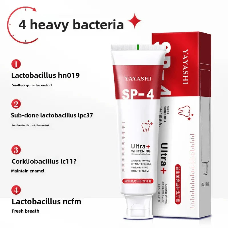 Yayashi SP-4 Ultra Whitening Toothpaste – Probiotic Stain Remover (120g)