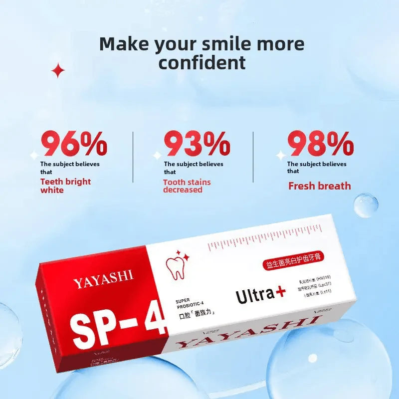 Yayashi SP-4 Ultra Whitening Toothpaste – Probiotic Stain Remover (120g)